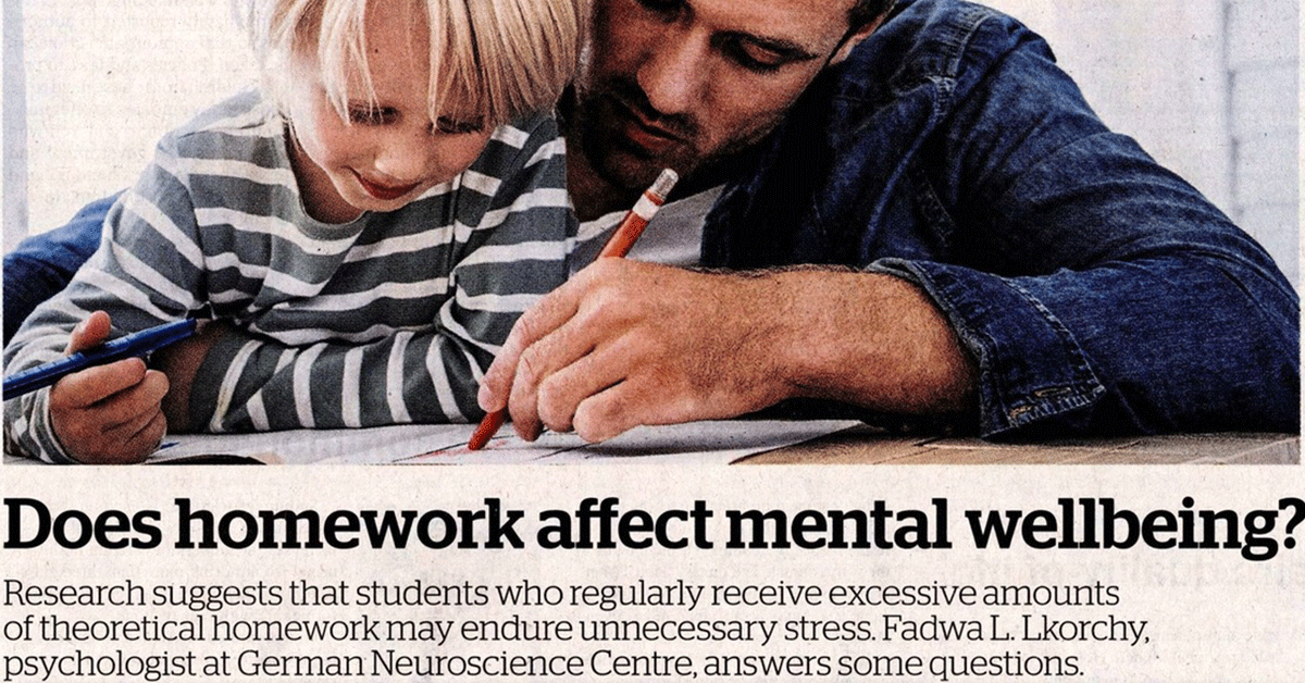 does homework have a negative impact on mental health