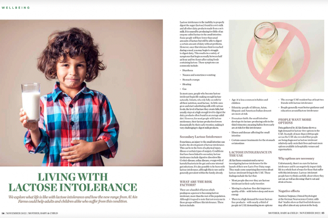 Psychological Effects of Lactose Intolerance – Dubai Psychologist, Nardeen Turjman in MBC Magazine